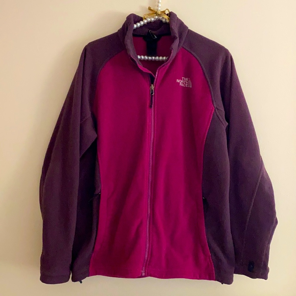 . The North Face purple fleece jacket size Medium